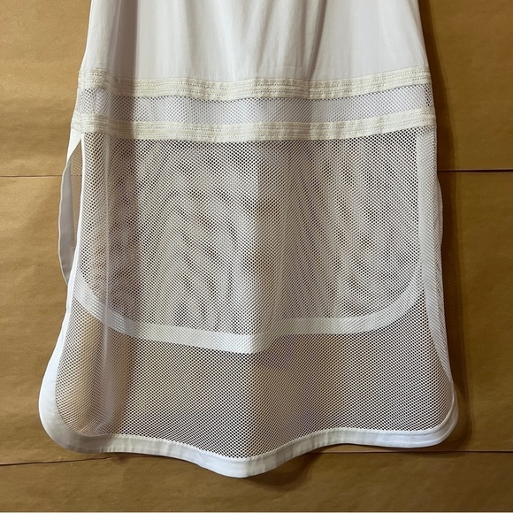 Robert Rodriguez | NWT Kuba Embroidered Midi Skirt Tiered Mesh White Size 10 - Picture 12 of 14